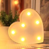 Luz De Noche LED En Forma De Corazón Y Amor 1PC Decoración Romántica Batería Incluida Para Bodas Propuestas Cumpleaños Fiestas Accesorios Fotografía - details 6