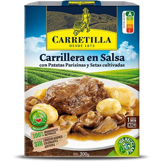 Carretilla Platos preparados, listos para consumir - Platos de Carne: Carrilleras con Patata, Solomillo y Patata, Magro con tomate, Albóndigas, Pollo con Champiñones - 5ud