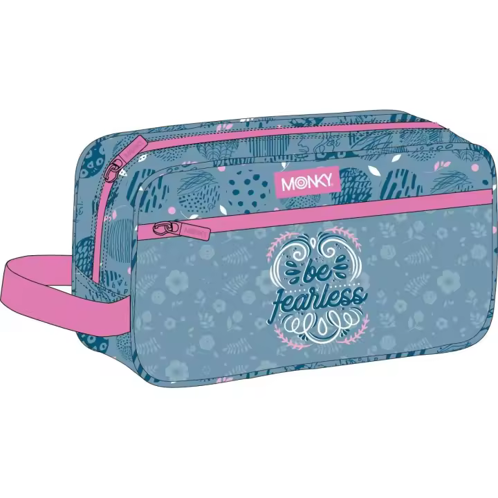 Neceser Zapatillero Monky Be 28cm Producto Oficial, Producto Escolar Para Niños y Niñas - 1