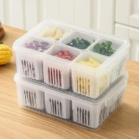 Caja De Almacenamiento De Alimentos Para Nevera Con Tapa De Plástico Acero Inoxidable Y Plástico Para Mariscos Frutas Verduras Caja De Picnic Moderna - details 25