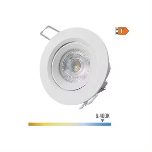EDM Downlight LED Empotrable Redondo 5W 6400K Luz Fría Ø9cm EDM - 31651  Iluminación Interior Downlights - 1