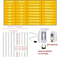 Guirnalda De Luces LED Para Ventana 6x3M/3x3m Con Control Remoto Y Alimentación USB Decoración Navideña Para Casa - details 7