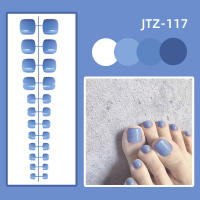 24 Pcs Uñas Postizas Removibles Para Dedos Del Pie En Color Sólido Gloss Fácil De Usar Sin Pegamento Uñas Falsas De Acrílico Para Arte De Uñas - details 17