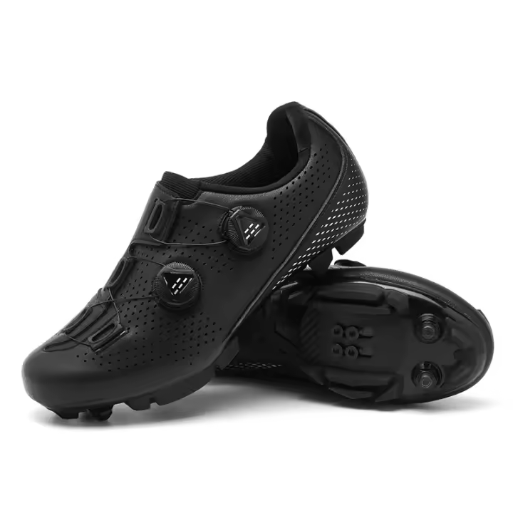 Zapatos De Ciclismo MTB Para Hombres Zapatillas De Motocicleta Con Cleat Zapatillas De Montaña Rastreadoras De Adultos Material Superior Sintético Suela De Nylon - 1
