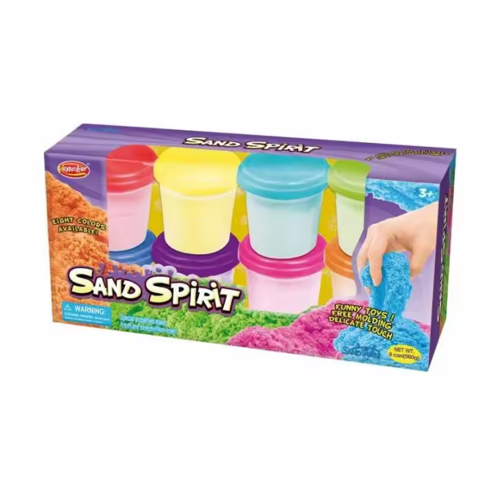 CAJA 8 BOTES ARENA MÁGICA COLORES PANRITOS - 1