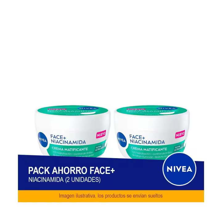 NIVEA FACE+ Pack ahorro - Contiene tarro Niacinamida x 2 unidades - 1
