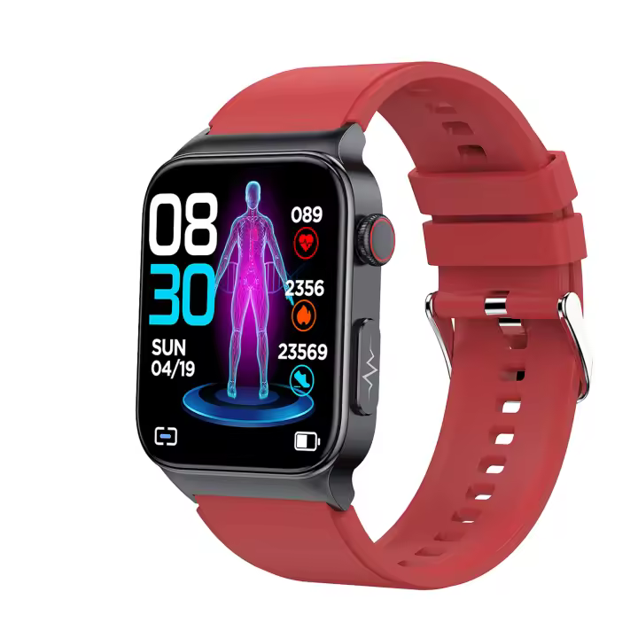 DAM. Smartwatch E500 con detección de glucosa en sangre, medición de tensión y O2. ECG con medición en pecho. Pantalla de 1,8. 4,4x1,2x3,5cm - 1