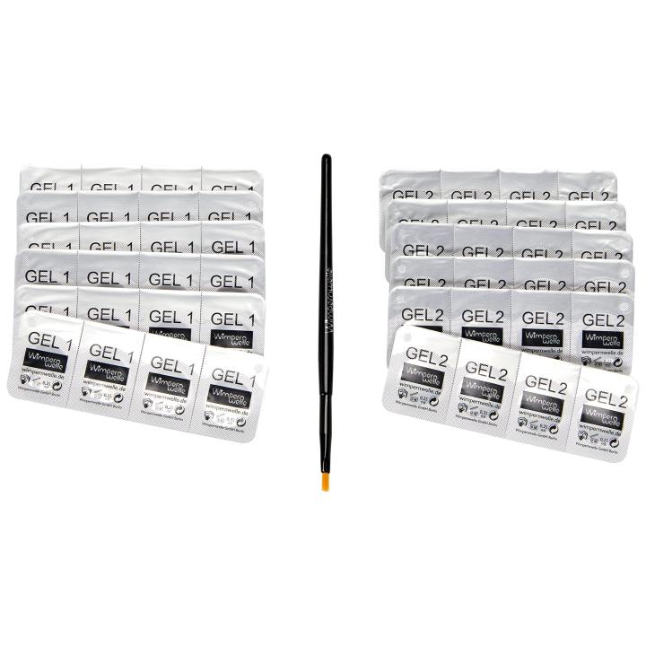 WIMPERWELLE - PACK Gel monodosis 24 Aplicacion de Gel 1 y Gel 2 El tratamiento de Lifting de pestañas, Lifting de pestañas en vez de rizador de pestañas!Un tratamiento de Lifting perdura de 6 a 8 semanas y le dará un aspecto increíble con un efecto WOW.!