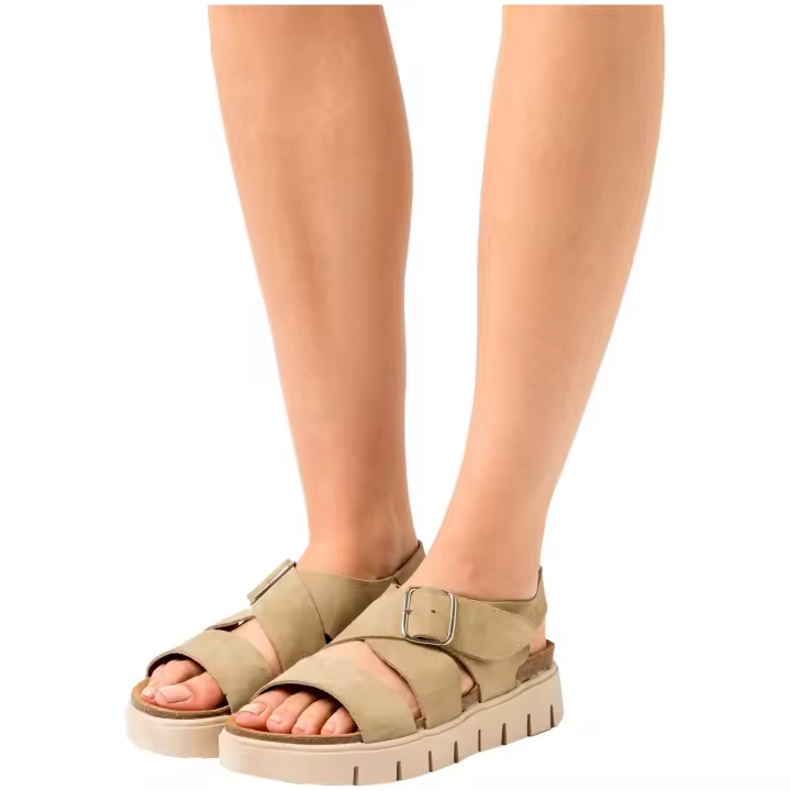 Sandalias marca Mustang modelo 52152 para mujer en color beig - 1