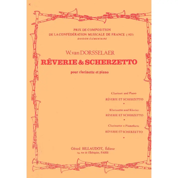DORSSELAER W.-Reverie et Scherzetto para Clarinete y Piano - 1