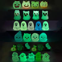 10-12pcs Decoraciones De Halloween Luminosas Calabaza Fantasma Micro Paisaje Resina Figuras De Fantasma Estatua Decoración De Escritorio Regalos Para Fiesta - details 3