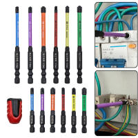 Juego De 4 Piezas De Destornilladores Cruzados Con Agujeros Especiales FPH FPZ De 65mm/110mm Para Interruptores Y Enchufes Herramienta Eléctrica Con Anillo Magnético - details 5