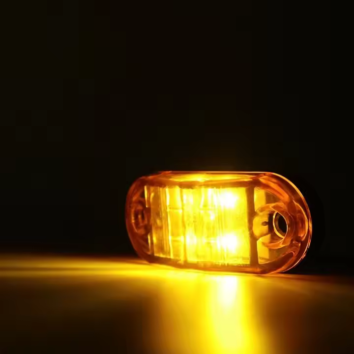 Lámparas De Indicador De Lateral 4 LED 12V-24V Ovaladas Para Camiones Autobuses Y Caravanas Luz De Claridad Para Freno Delantero Y Trasero Accesorio De Vehículo - 1