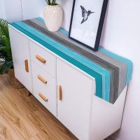 Mantel De Lino Con Estampado De Rayas De Gradiente De Colores Para Comedor Mesa De Televisión Y Entrada Sensación Ceremonial - details 1