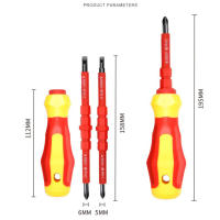 Juego De 3 Herramientas De Reparación Eléctricas Multifuncionales Con Puntas Cruciformes Y Rectangulares 112mm PH1 PH2 Nutdrivers De Acero Cromo-vanadio - details 3