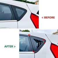 Louvers Negros Brillantes Para Ford Fiesta MK7 2008-2017 Decoración Triangular De Ventanas Traseras Accesorio De Automóvil - details 1