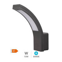 APLIQUE DE PARED PADUM GRIS ANTRACITA NEGRO GSC EVOLUTION 15W LUZ BLANCA 6000K 1400 LUMENES IP54 - details 0