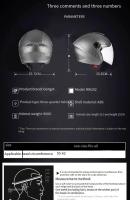 Casco De Motocicleta Eléctrica Universal Para Tres Cuartos Uso En Todas Las Estaciones Para Hombres Y Mujeres Estilo Mitad De Cabeza Material ABS Peso 900g - details 8