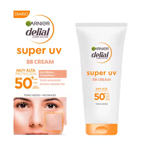 DELIAL BB Super Uv Crema Protectora con Color SPF 50+ 50 ML - 1