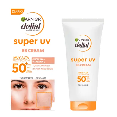 DELIAL BB Super Uv Crema Protectora con Color SPF 50+ 50 ML - 1