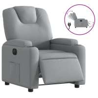 vidaXL Sillón reclinable eléctrico tela Gris claro, Gris oscuro, Negro Sillon Dormitorio Sillon Comodos Silla Relax Sillón Sofá - details 2