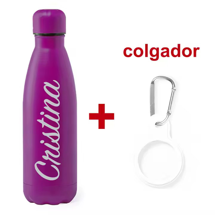 Botella de acero inoxidable 790 mls. personalizada láser con tu logo. Deporte. Ideal regalo. Agua. Playa y montaña. Logos, nombres y escudos. Botella de agua. Cocina. Día del Padre. Día de la Madre. Navidad. Botella no térmica. Imagina - 1
