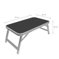 ARISE SHOP-Bandeja Plegable Aluminio Multiusos,Mesita bandeja plegable,Mesa Plegable para Ordenador, Picnic,Camping, Playa, Bandeja Multifunción Auxiliar, Portátil y Ligera de Viaje 50x30x20 cm,Negro,Blanco,Azúl - details 1