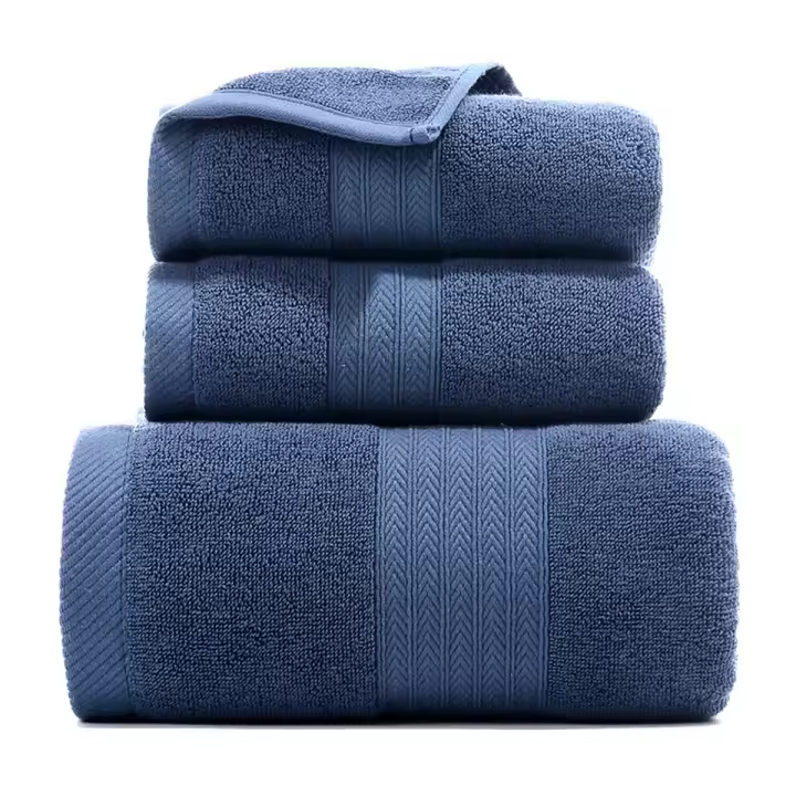 Juego de 3 toallas de Mano para baño, toallas abrorentes suaves de Algodón para baño, toallas de Spa, toalla de 34*74cm, Toalla de baño 70*140cm - 1