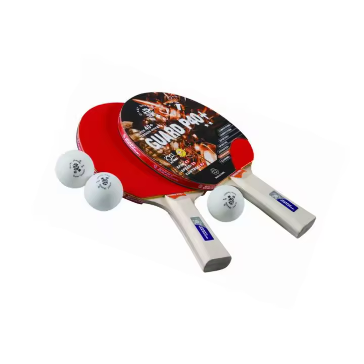 Devessport Juego de raquetas Ping Pong B2 Star 2 raquetas + 3 pelotas de ABS - 1