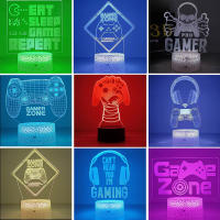 Lámpara De Juego 3D LED Iluminación De Habitación Para Niños Zona De Juegos Con Auriculares Decoración De Hogar Regalo Luz De Mesa Para Videojuegos - details 1