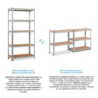 Estantería Metálica Galvanizada Nyana Home 875kg 5 Baldas 180x90x40cm - details 5
