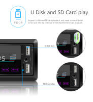 BQCC 1 Din Estéreo De Coche Con Pantalla Táctil BT MP3 Carga Rápida FM Dual USB AUX Luces Coloridas Juego Handsfree Multimedia - details 8