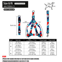 Juego De 3 Piezas Para Perros Abstracto Correa Y Correa De Anzuelo Con Arnes De Cuello En Nylon Para Caminar - details 4