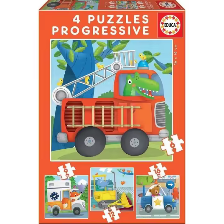 Puzzles Progresivos Patrulla de rescate 6+9+12+16 de Educa - 1