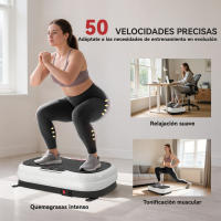 SPORTNOW Plataforma Vibratoria, 50 Velocidades 3 Programas, Plataforma Vibración Muscular con Pantalla LED, Mando a Distancia, Bandas Elásticas, para Entrenamiento Corporal Completo, Ejercicio en Casa - details 3
