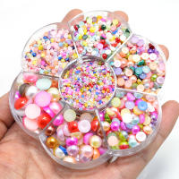 5600Pcs Perlas Planas Para Manualidades Y Uñas De Colores Variados 2/3/4/5/6/8/10mm Accesorios DIY Para Maquillaje Y Arte De Uñas - details 1