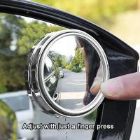 Espejo Auxiliar De Retrovisor Para Coche 360° Grados Ajustable Amplio Ángulo Convexo Marco Redondo Para Detectar Zonas De Sombra - details 3