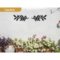 2pcs Decoración De Pared En Hierro Metálico Con Diseño De Hojas Y Ramas De Olivo Adorno Elegante Para Sala De Estar Estilo Rústico - details 6