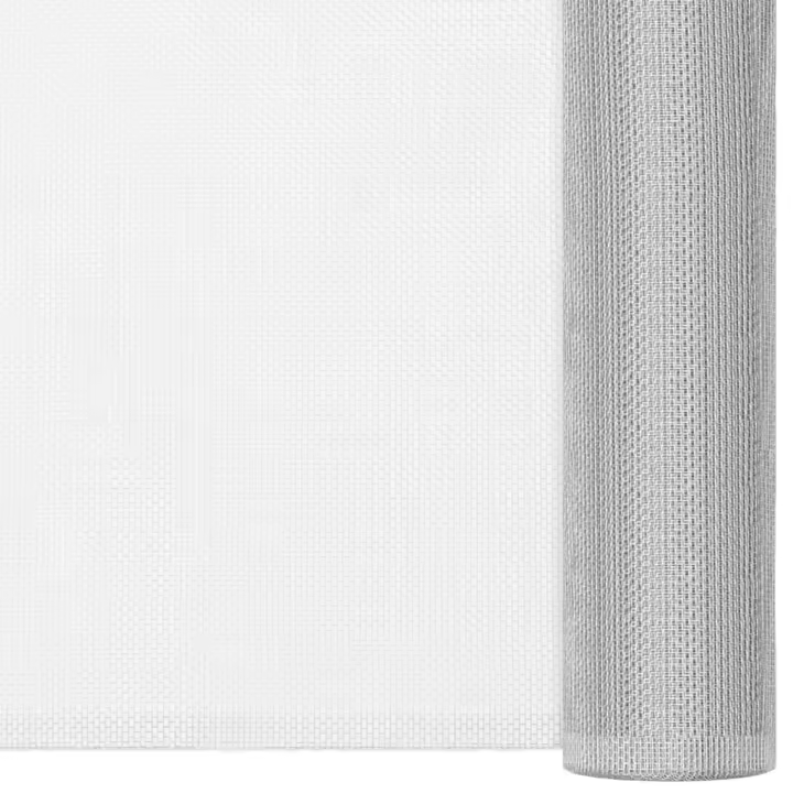 vidaXL Malla mosquitera de aluminio plateada 60x500 cm - 1