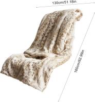 Acogedora manta de piel a cuadros para sofá de doble capa, manta de sala de estar de microfibra, manta de siesta de lana larga para sofá y colcha (#1) - details 0