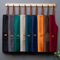 Aguasaloza Chaleco De Hombro Para Hombres Y Mujeres Apron De Cocina Para Salon De Belleza Barbacoa Limpieza Delantal De Algodón Sin Mangas Estilo Sencillo - details 2