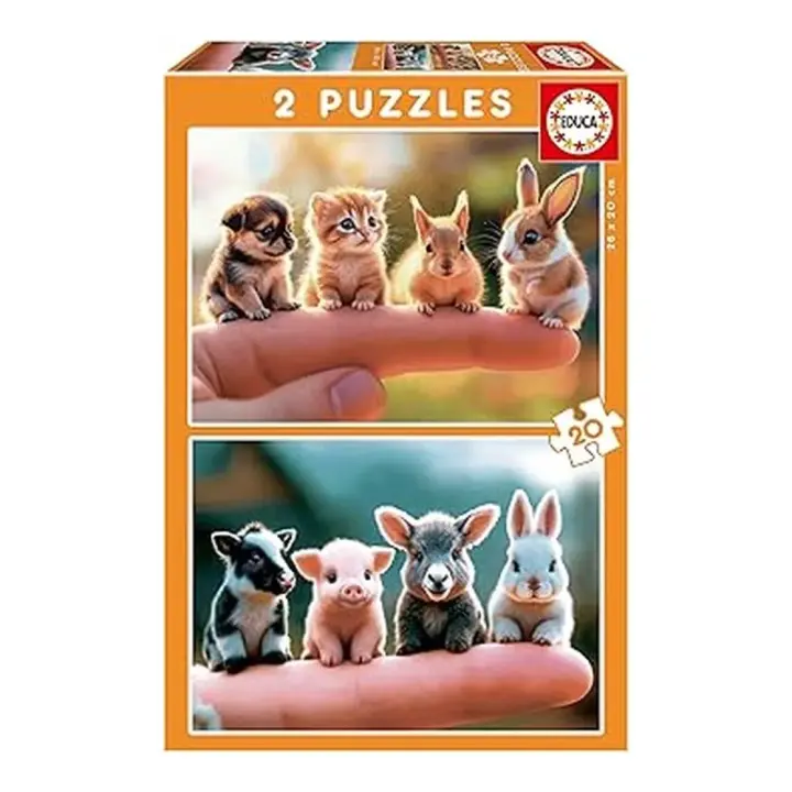 Educa Set de Puzzles Infantiles Bebés Animales 2x20 Piezas 20221 - 1