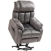 HOMCOM Sillón Relax Levanta Personas Eléctrico Silla Elevadora Eléctrica con Reposapiés 2 Bolsillos Laterales Mando a Distancia y Reclinación Eléctrica hasta 135° Gris - details 0