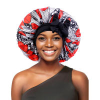 Bonnetera Africana Grande Para Mujer Con Cinta De Satén Y Banda Elástica Tapete De Cabeza Para Noche Capa De Descanso Para Quimioterapia Turban Chemo Moda Casual Unisex - details 6