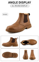 Botas De Trabajo Para Hombre Indestructibles Seguridad Zapatos De Seguridad Con Punta De Acero Antipinchazos Zapatillas De Trabajo Negras Marrones Caqui - details 19