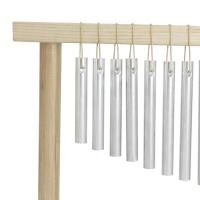 Acordeón De Viento De Madera Con Marco De Pie 20 Tonos Instrumento De Percusión Decorativo Con Palos Para Jardín Y Interiores Para Niños Y Adultos - details 3