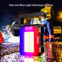 Linterna Solar Recargable Portátil Con Luz De Trabajo COB Y Farol De Buscaminas Para Camping Pesca Y Emergencias Luz De Luces Exteriores - details 2