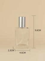 Botella De Perfume De Vidrio Cuadrado Recargable 30ml Con Tapa De Sprinkle Para Cosméticos Empaque Líquido - details 4
