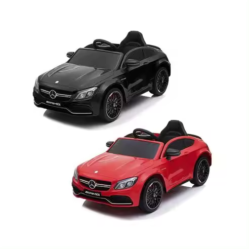 Mediawavestore Coche Eléctrico para Niños Mercedes C63 LT896 con Mando Faros MP3-AUX-USB - 1