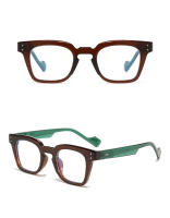 Gafas De Lectura Retro De Lujo Para Hombres Y Mujeres Marco Grande Antiglareante Color Bloqueado Bloquean La Luz Azul - details 5
